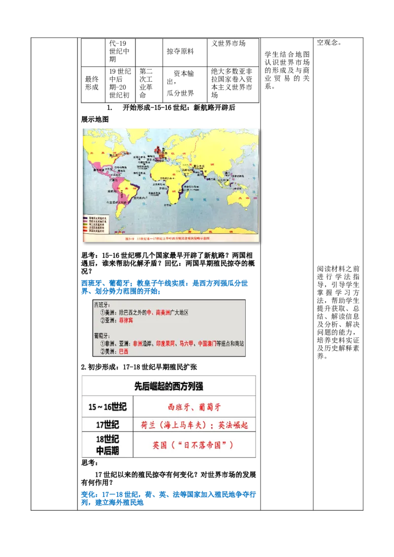 《第8课世界市场与商业贸易（教学设计）-（统编版选必2）_新版高中_高中历史新版_高中历史选择性必修2（统编版）_教学设计》第3页预览