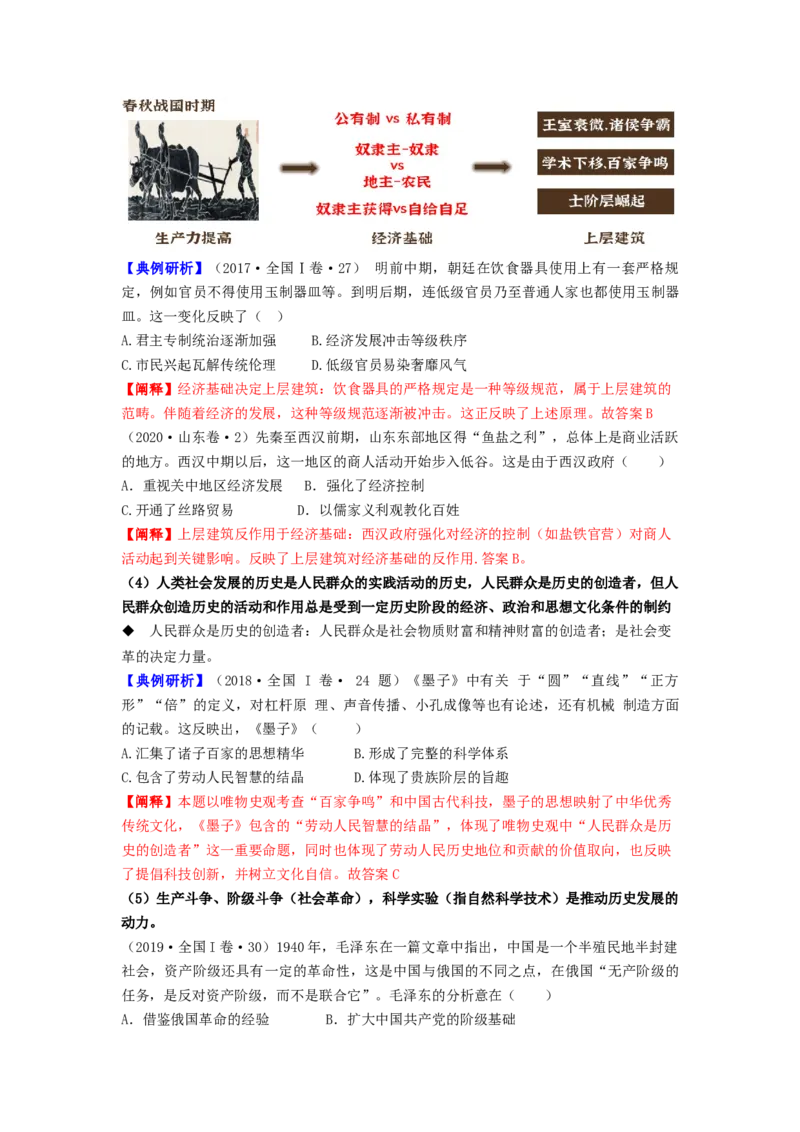 《第一单元专题注重史学素养，凸显学科特色-01唯物史观-（统编版选必1）_新版高中_高中历史新版_高中历史选择性必修1（统编版）_分层作业》第4页预览