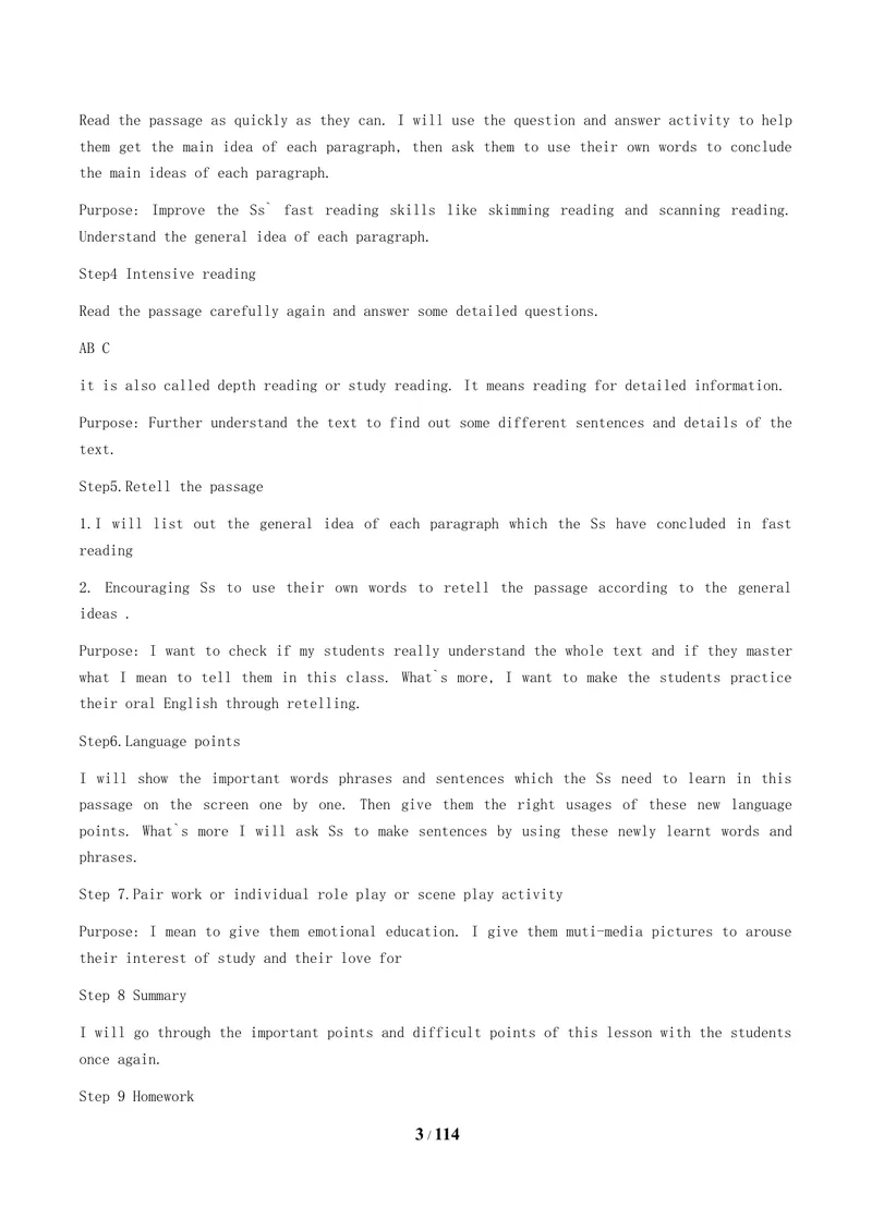 《试讲教案7下_初中英语789_26秋最新人教版英语九年级上册_26秋人教九上_39、赠送其它资料_旧版资料_16.说课稿_02：人教版初中英语--试讲教案》第3页预览