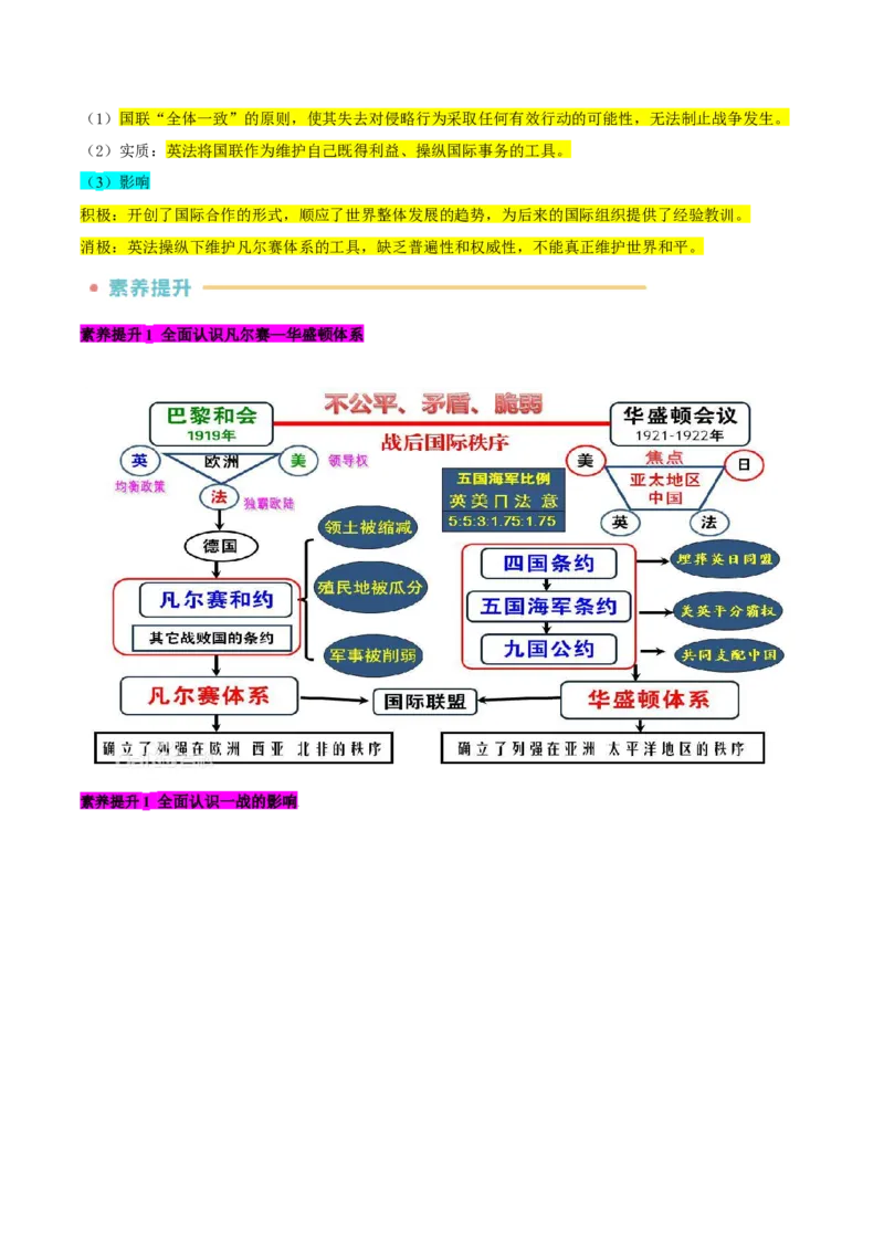 《第7单元两次世界大战、十月革命与国际秩序的演变（知识清单+素养提升）（统编版中外历史纲要下册）_新版高中_高中历史新版_高中历史纲要下（统编版）_单元复习专项-P43_2024版》第6页预览