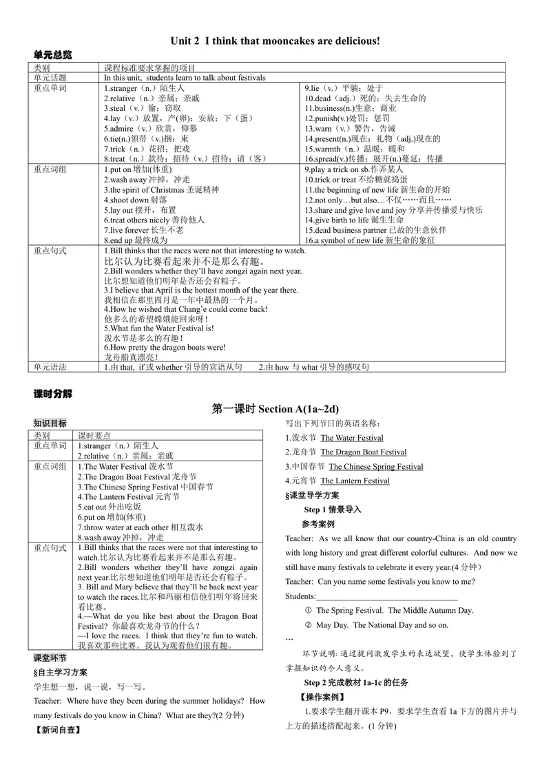 《第一课时_初中英语789_26秋最新人教版英语九年级上册_26秋人教九上_39、赠送其它资料_旧版资料_7.复习课件_复习习题导学案课件_Unit2电子导学案》第1页预览