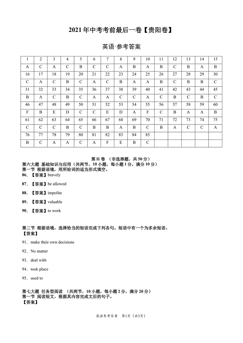 《英语-（贵州卷）2020年中考考前最后一卷（参考答案）_初中英语789_26秋最新人教版英语九年级上册_人教版英语九年级全册_人教版初中英语9全一册_4.试题试卷_中考模拟卷》第1页预览