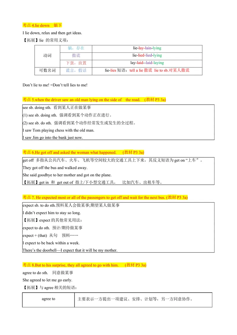 《背默Unit1What'sthematter？知识清单（默写版）_初中英语789_最新人教版英语八年级下册_旧版（有参考价值）_版本二_八年级英语下册（人教版）_同步知识背默-V30》第5页预览
