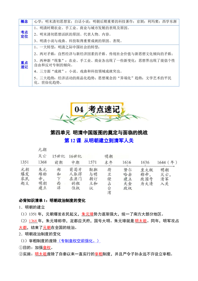 《第四单元（知识清单）（统编版中外历史纲要上）_新版高中_高中历史新版_高中历史纲要上（统编版）_单元复习专项-P43_2024版》第7页预览