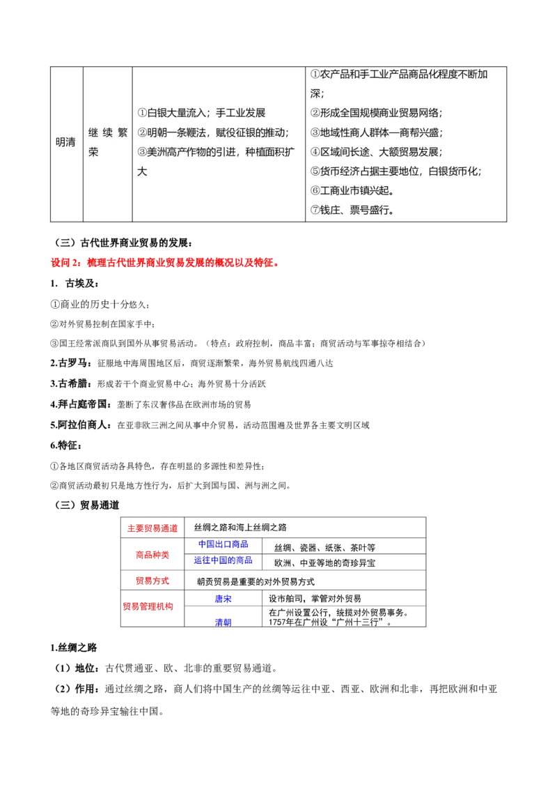 《第7课古代的商业贸易（导学案）（教师版）_新版高中_高中历史新版_高中历史选择性必修2（统编版）_同步讲义-P5_2025版》第4页预览