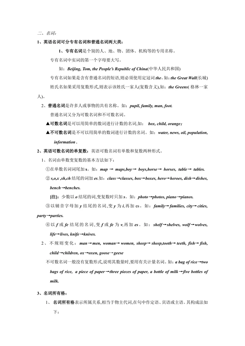 《初中英语语法大全[知识点总结可打印]_初中英语789_26秋最新人教版英语九年级上册_26秋人教九上_39、赠送其它资料_旧版资料_14.知识点_中考知识点》第3页预览
