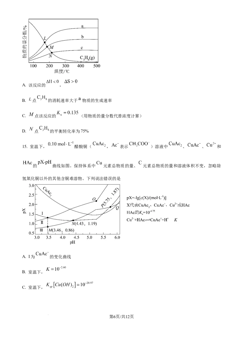 《精品解析：2026年高考黑吉辽蒙卷化学高考真题（原卷版）_2024-2027高三（6-6月题库）_2026年06月高三试卷（数理化）_2026年6月高中化学试题汇编_0610化学》第6页预览