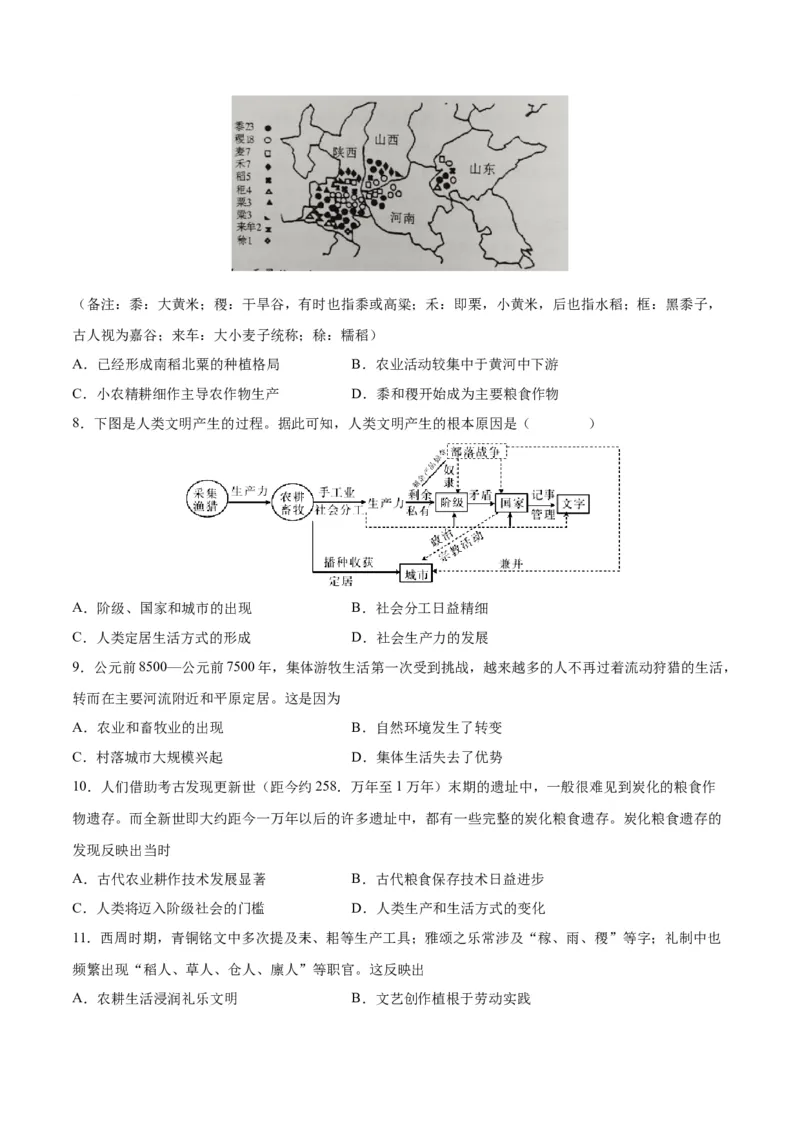 《第一单元食物生产与社会生活（单元测试·能力提升卷）（选择性必修2：经济与社会生活）_新版高中_高中历史新版_高中历史选择性必修2（统编版）_单元复习专项-P43_2024版》第3页预览