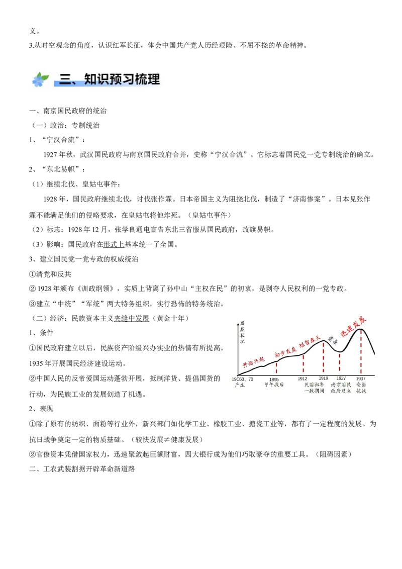 《第21课南京国民政府的统治与中国开辟革命新道路（学案）-（统编版中外历史纲要上册）_新版高中_高中历史新版_高中历史纲要上（统编版）_大单元教学课件+教学设计-P21》第2页预览