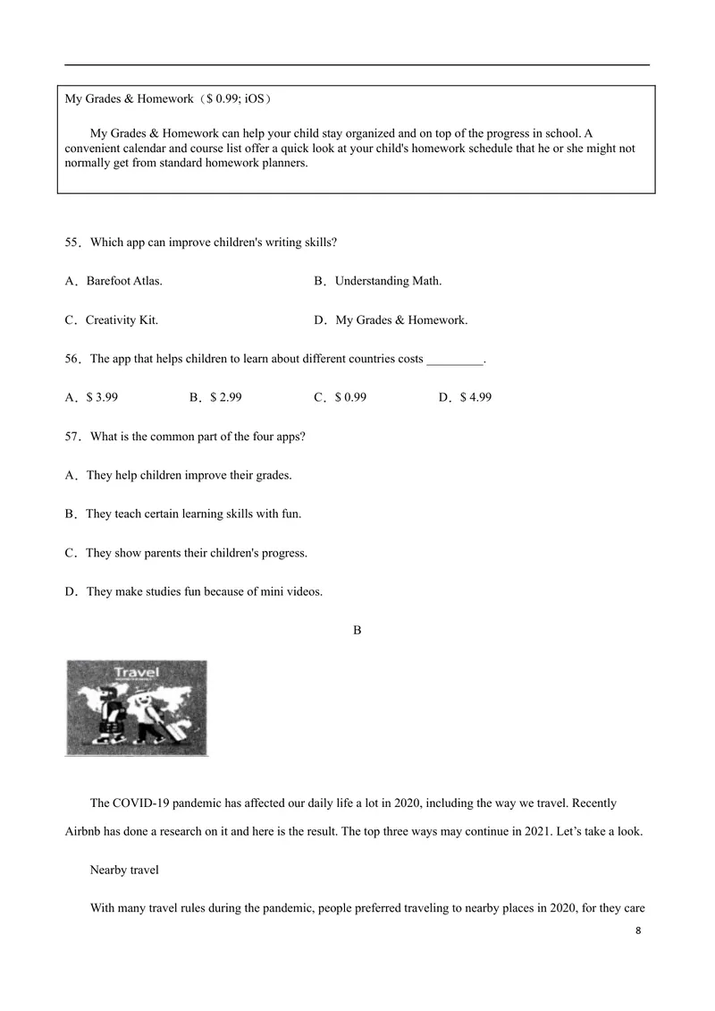 《模拟卷042021年江西省中考英语逆袭卷（原卷版）_初中英语789_26秋最新人教版英语九年级上册_人教版英语九年级全册_人教版初中英语9全一册_4.试题试卷_中考模拟卷》第8页预览