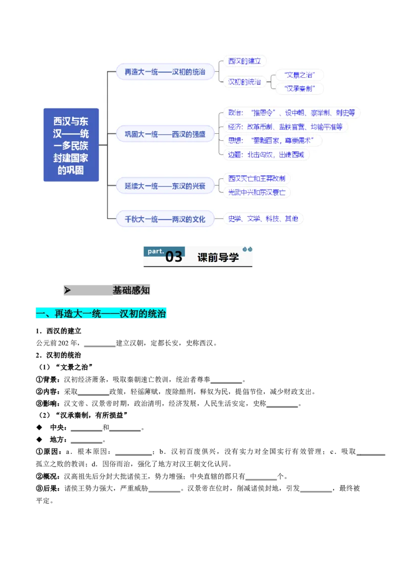 《第4课西汉与东汉——统一多民族封建国家的巩固（学生版）_新版高中_高中历史新版_高中历史纲要上（统编版）_同步讲义-P5_2025版》第2页预览