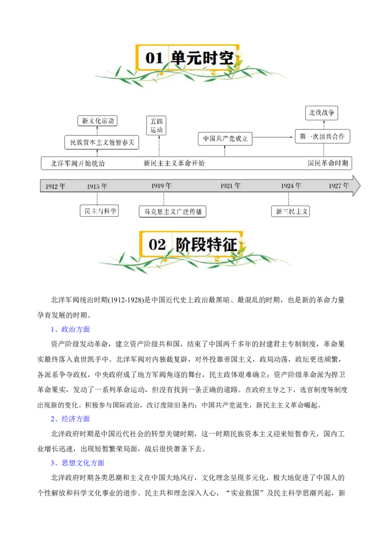 《第六单元速记清单（统编版中外历史纲要上）_新版高中_高中历史新版_高中历史纲要上（统编版）_知识清单》第2页预览