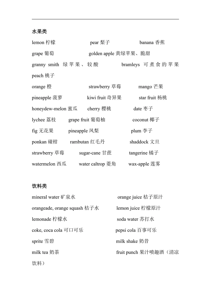 《关于食物的名词_初中英语789_26秋最新人教版英语九年级上册_26秋人教九上_39、赠送其它资料_旧版资料_12.教学辅助资料（赠送）_3教务助手_教学拓展》第1页预览