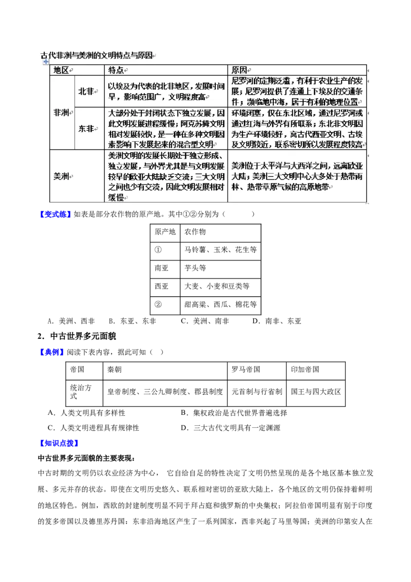 《第5课古代非洲与美洲（学生版）_新版高中_高中历史新版_高中历史纲要下（统编版）_同步讲义-P5_2025版》第5页预览