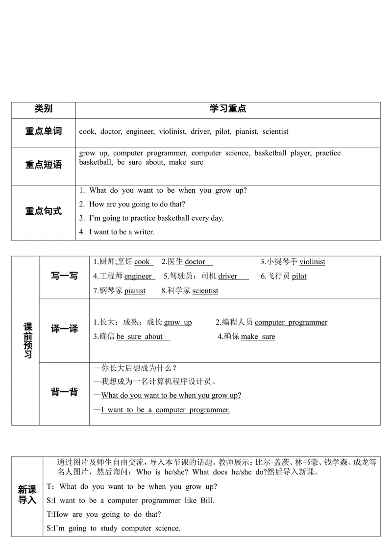 《SectionA第1课时（导学案）_初中英语789_最新人教版英语八年级上册_老版（含有参考价值）_01教案人教版初中英语八上（多版本）易提分旗舰店_人教版英语8年级上教案教案0_15》第3页预览