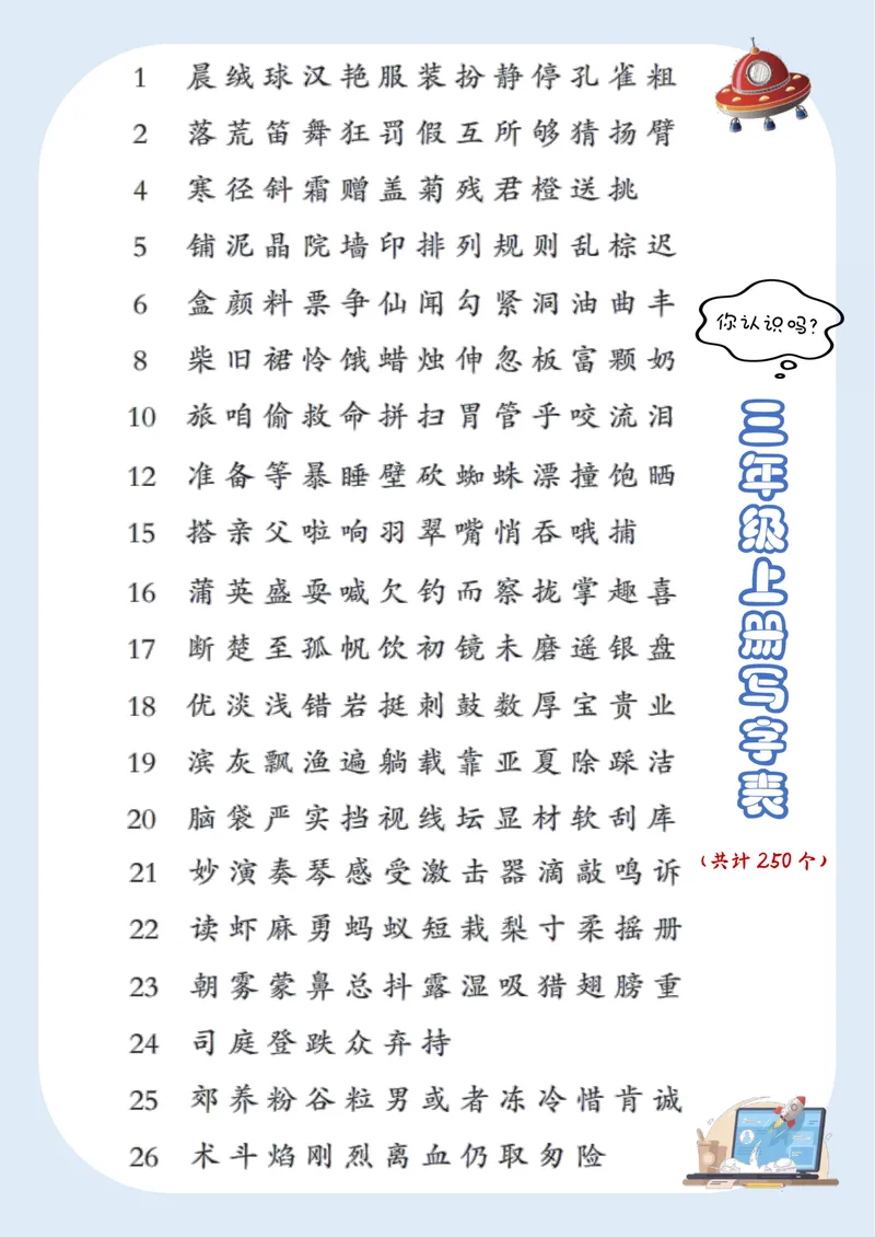 《二升三语文暑假作业-行星加油站_小学1-6年级全科全套_1-6年级全科上册_三年级_二升三暑假作业》第4页预览