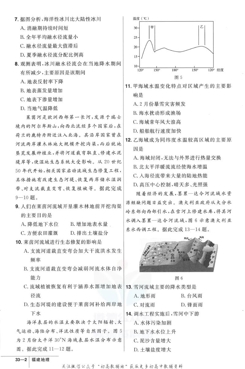 《金考卷优秀模拟试卷汇编45套福建新高考地理强化小卷_12.2026年4月全国各地高考模拟卷_2026天星金考卷·优秀模拟试卷汇编45套_2023版》第8页预览