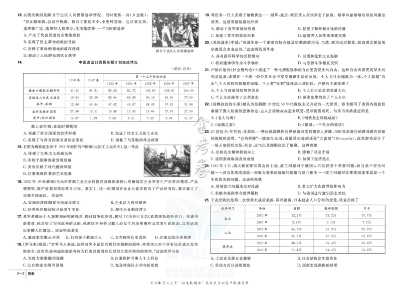《金考卷优秀模拟试卷汇编45套全国卷历史_12.2026年4月全国各地高考模拟卷_2026天星金考卷·优秀模拟试卷汇编45套_2023版》第8页预览