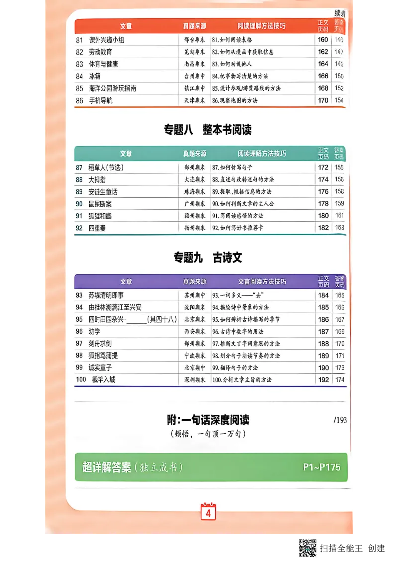 《26-27学年王朝霞阅读100篇3年级_26-27学年《王朝霞小学语文阅读训练100篇超详解》（第4次修订）_27版3上语文王朝霞《阅读100篇超详解》》第9页预览