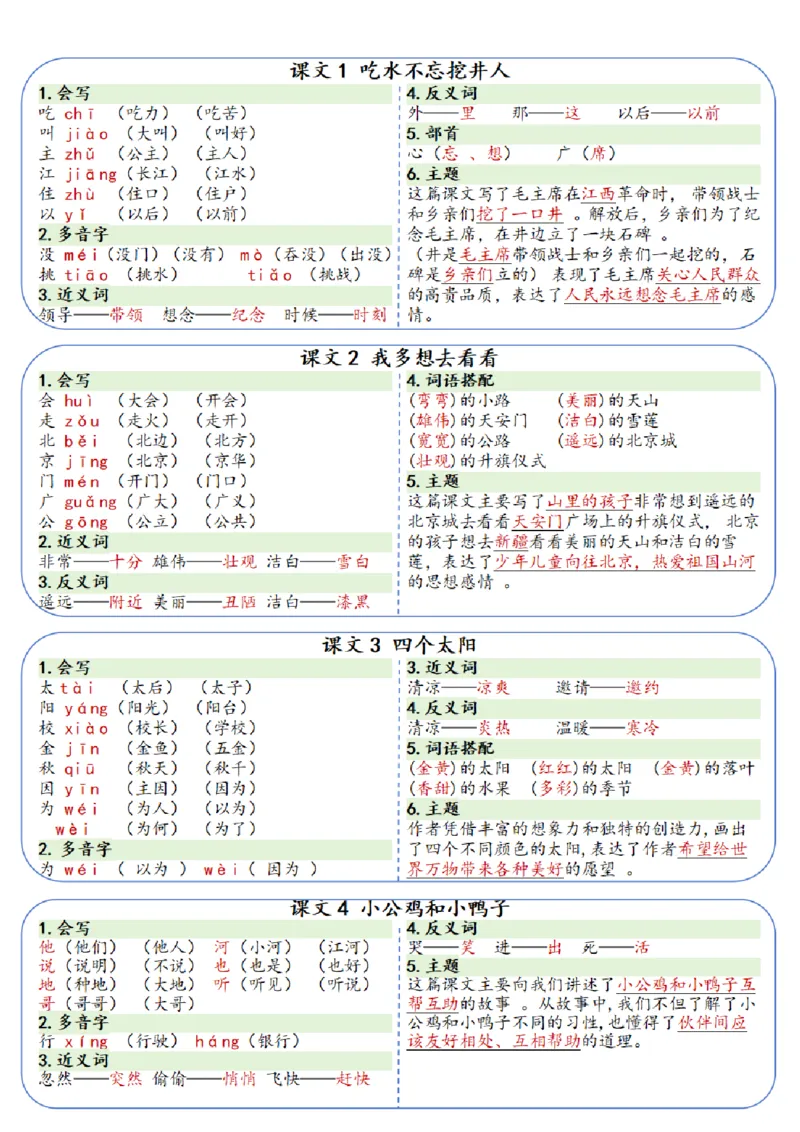 《一年级（下）语文彩色每课一贴_赠送2026小学1-6年级资料合集(按需自取)_一年级_一年级（下）语文彩色每课一贴》第2页预览