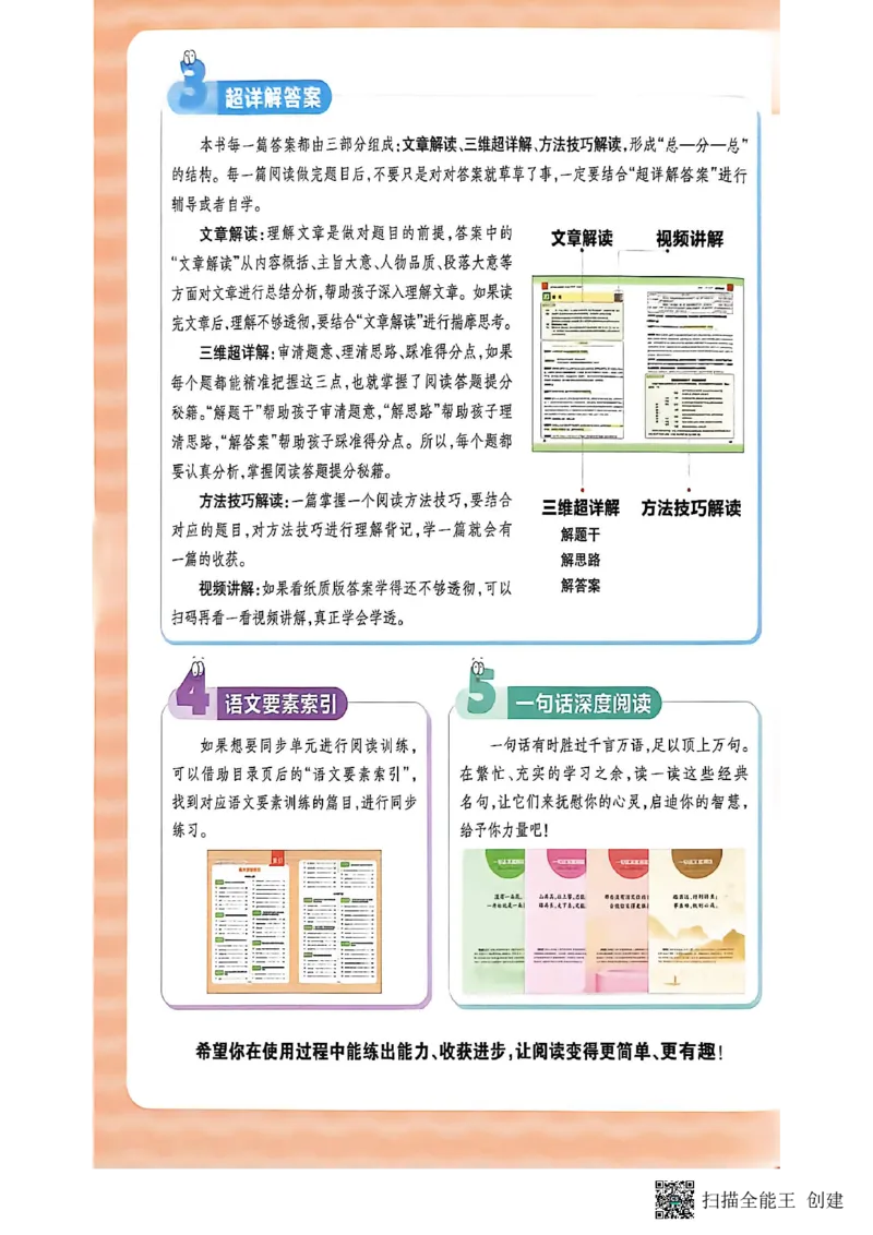 《小学语文阅读训练超详解6年级_26-27学年《王朝霞小学语文阅读训练100篇超详解》（第4次修订）_27版6上语文王朝霞《阅读100篇超详解》》第4页预览