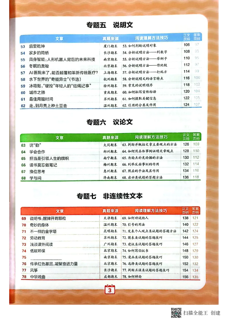 《小学语文阅读训练超详解6年级_26-27学年《王朝霞小学语文阅读训练100篇超详解》（第4次修订）_27版6上语文王朝霞《阅读100篇超详解》》第7页预览