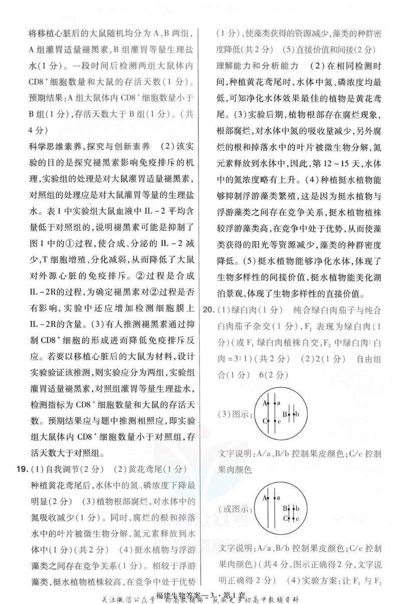 《金考卷优秀模拟试卷汇编45套福建新高考生物解析册_12.2026年4月全国各地高考模拟卷_2026天星金考卷·优秀模拟试卷汇编45套_2023版》第5页预览