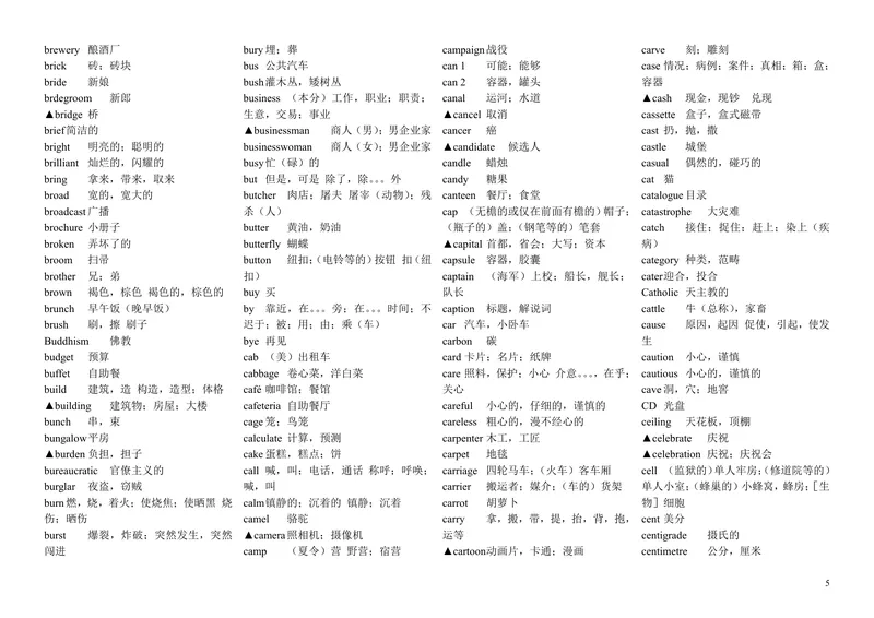 《高考英语3500个单词和短语_2026版《3500词分类文档》小初高分类专项（让记单词如此轻松）》第5页预览