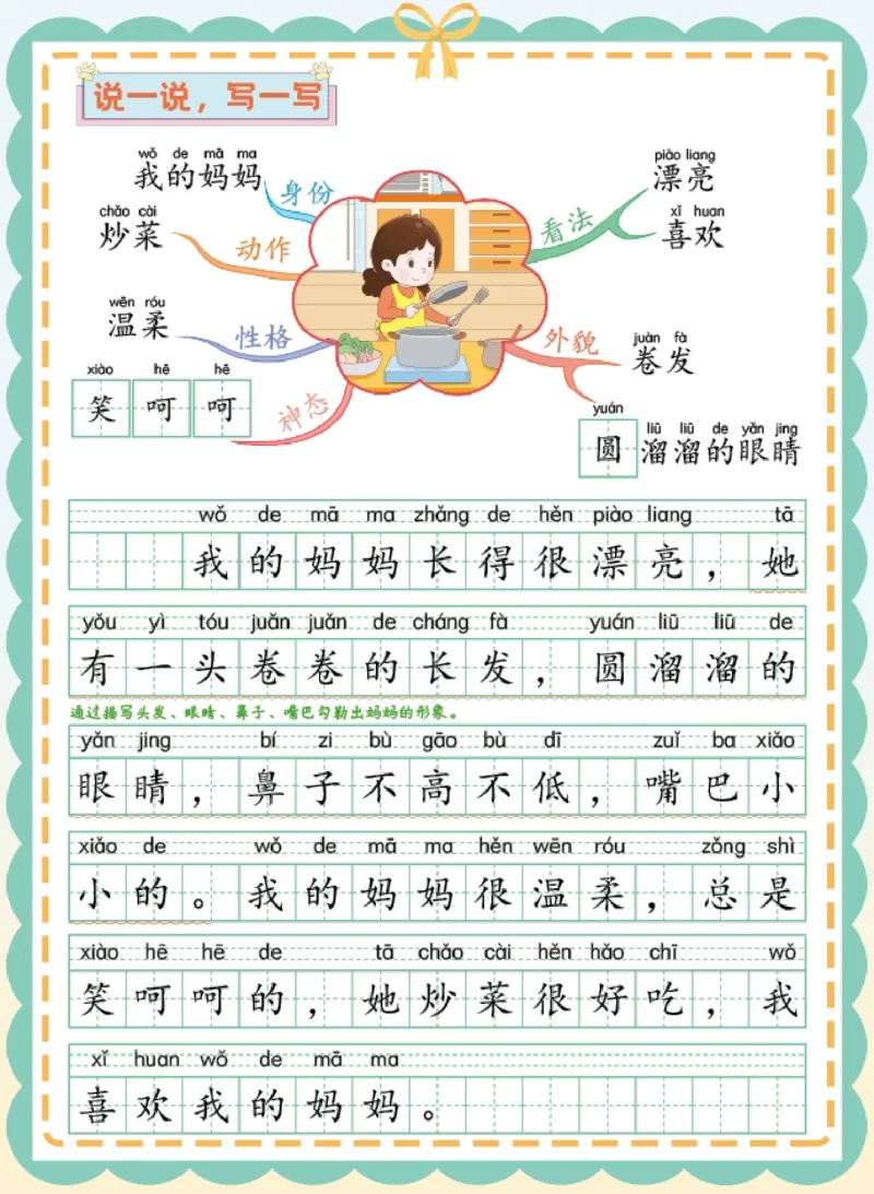 《一年级（下）语文看图写话思维导图_赠送2026小学1-6年级资料合集(按需自取)_一年级》第1页预览