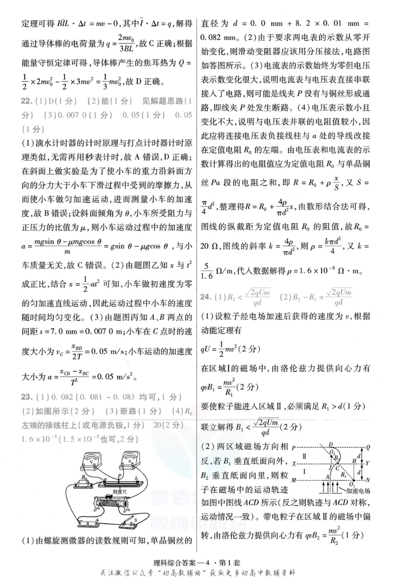 《金考卷优秀模拟试卷汇编45套全国乙卷理综答案_12.2026年4月全国各地高考模拟卷_2026天星金考卷·优秀模拟试卷汇编45套_2023版》第6页预览