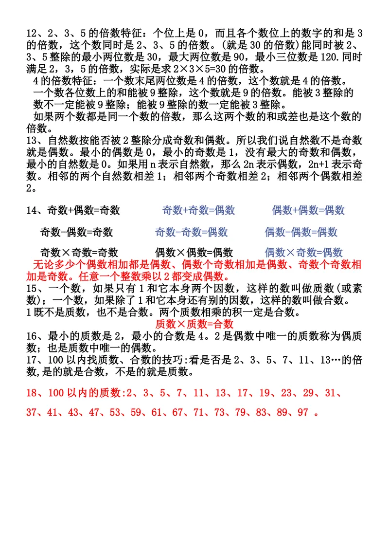 《五年级数学下册知识点_小学1-6年级全科全套_1-6年级全科下册_五年级_五年级下数学》第2页预览