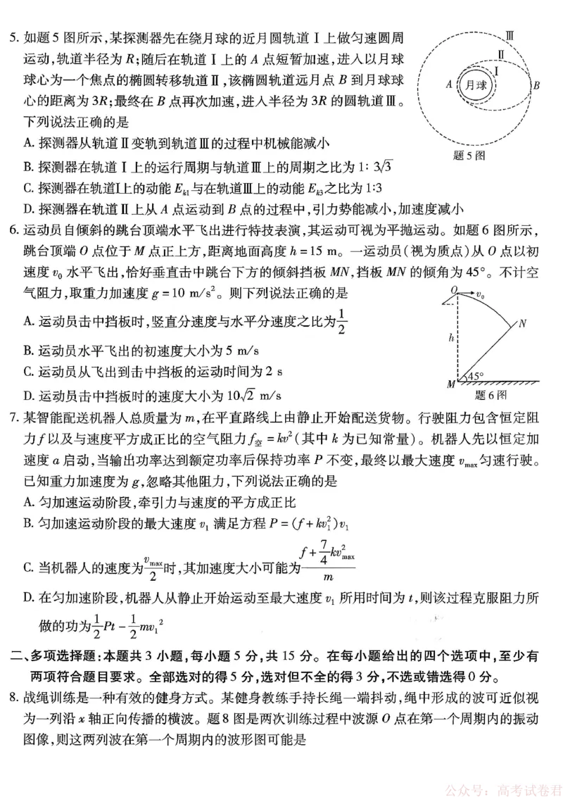 《重庆市南开中学高2026届高三第六次质量检测物理_12.2026年4月全国各地高考模拟卷_2026届重庆市南开中学高高三第六次质量检测（全科）》第2页预览