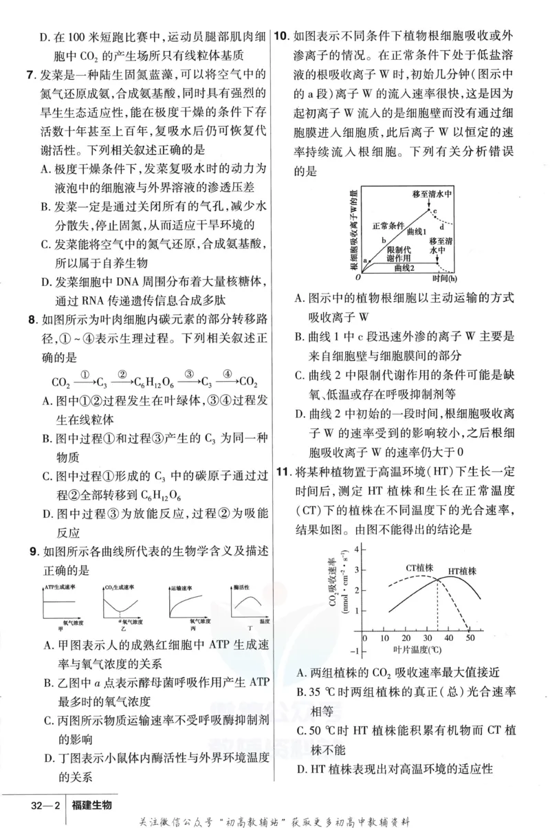 《金考卷优秀模拟试卷汇编45套福建新高考生物强化小卷_12.2026年4月全国各地高考模拟卷_2026天星金考卷·优秀模拟试卷汇编45套_2023版》第6页预览