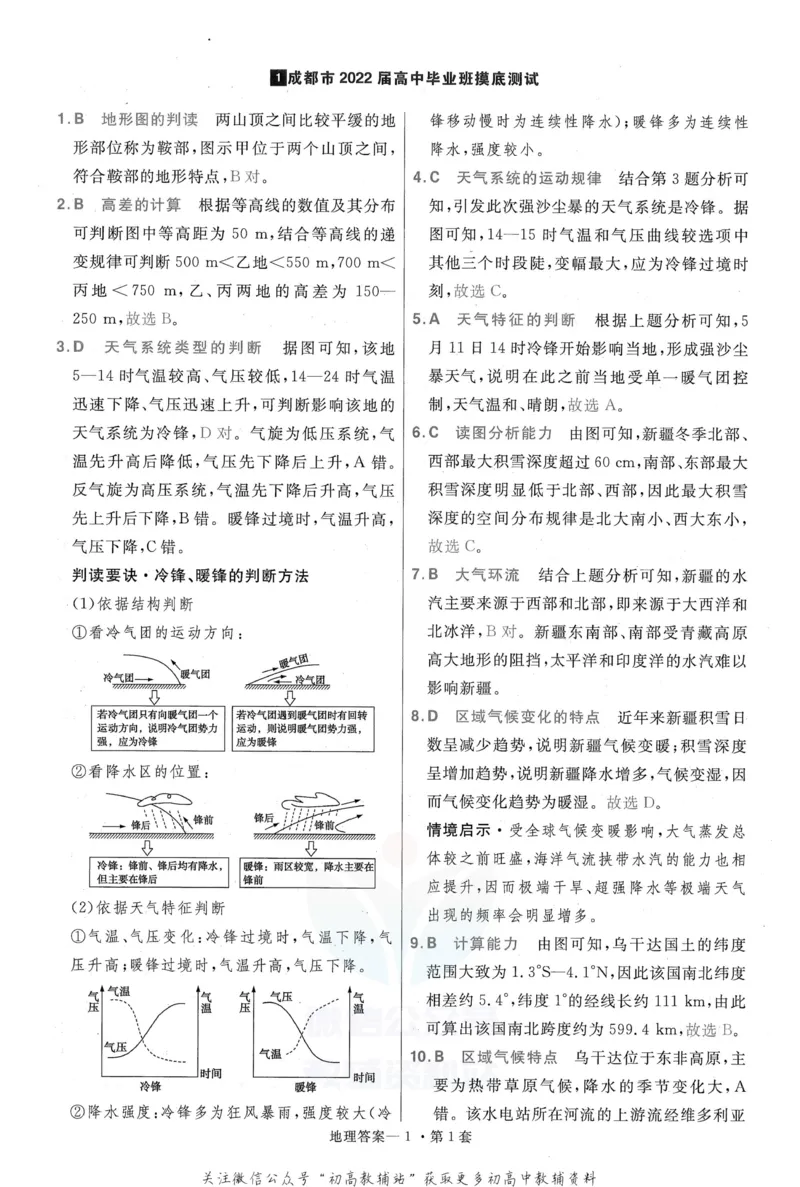 《金考卷优秀模拟试卷汇编45套全国卷地理答案_12.2026年4月全国各地高考模拟卷_2026天星金考卷·优秀模拟试卷汇编45套_2023版》第3页预览