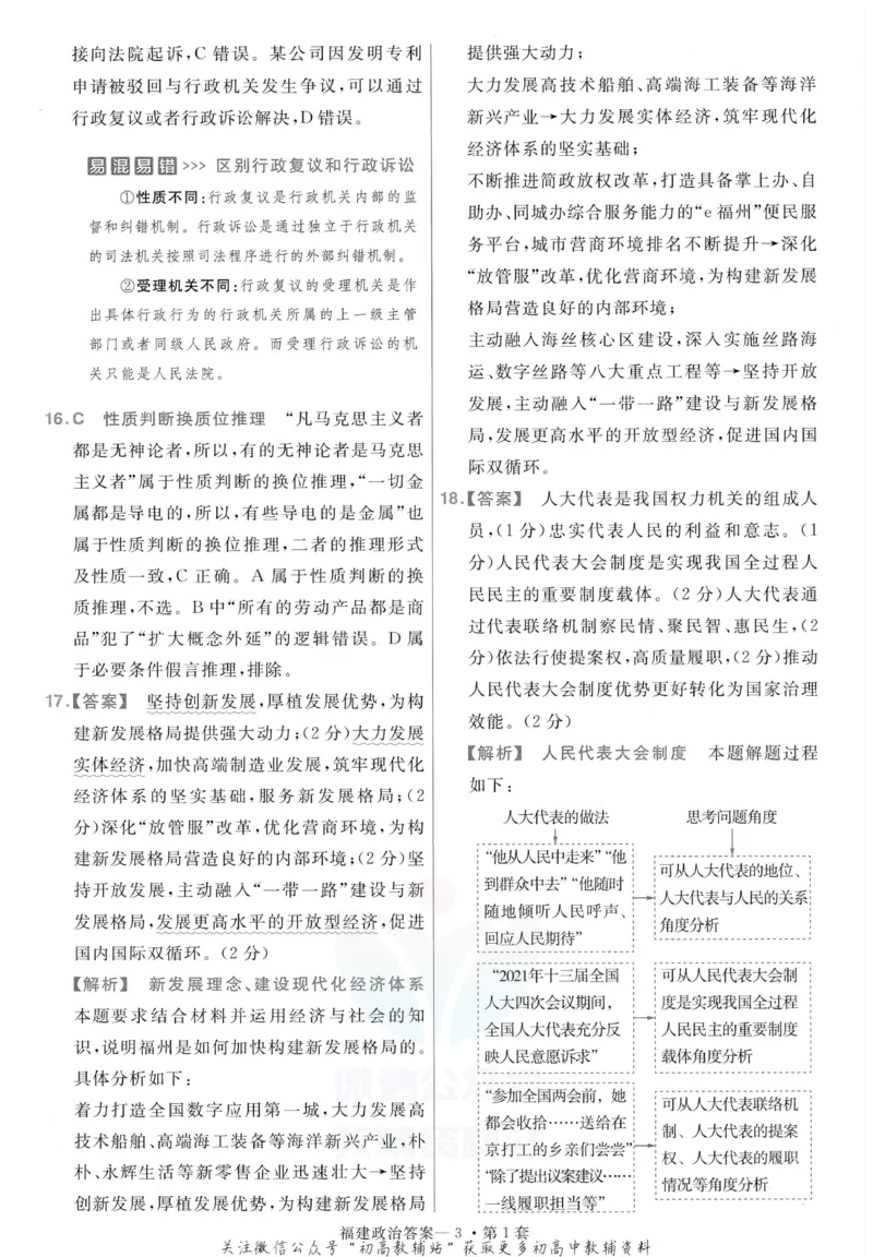 《金考卷优秀模拟试卷汇编45套政治福建新高考解析册_12.2026年4月全国各地高考模拟卷_2026天星金考卷·优秀模拟试卷汇编45套_2023版》第5页预览