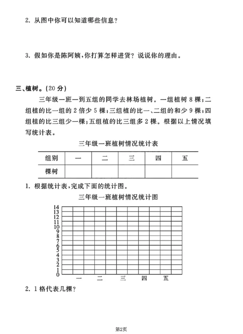 《三年级（下）数学第八单元测试卷《青岛63版》_赠送2026小学1-6年级资料合集(按需自取)_三年级_三年级（下）数学第八单元测试卷《青岛63版》》第2页预览