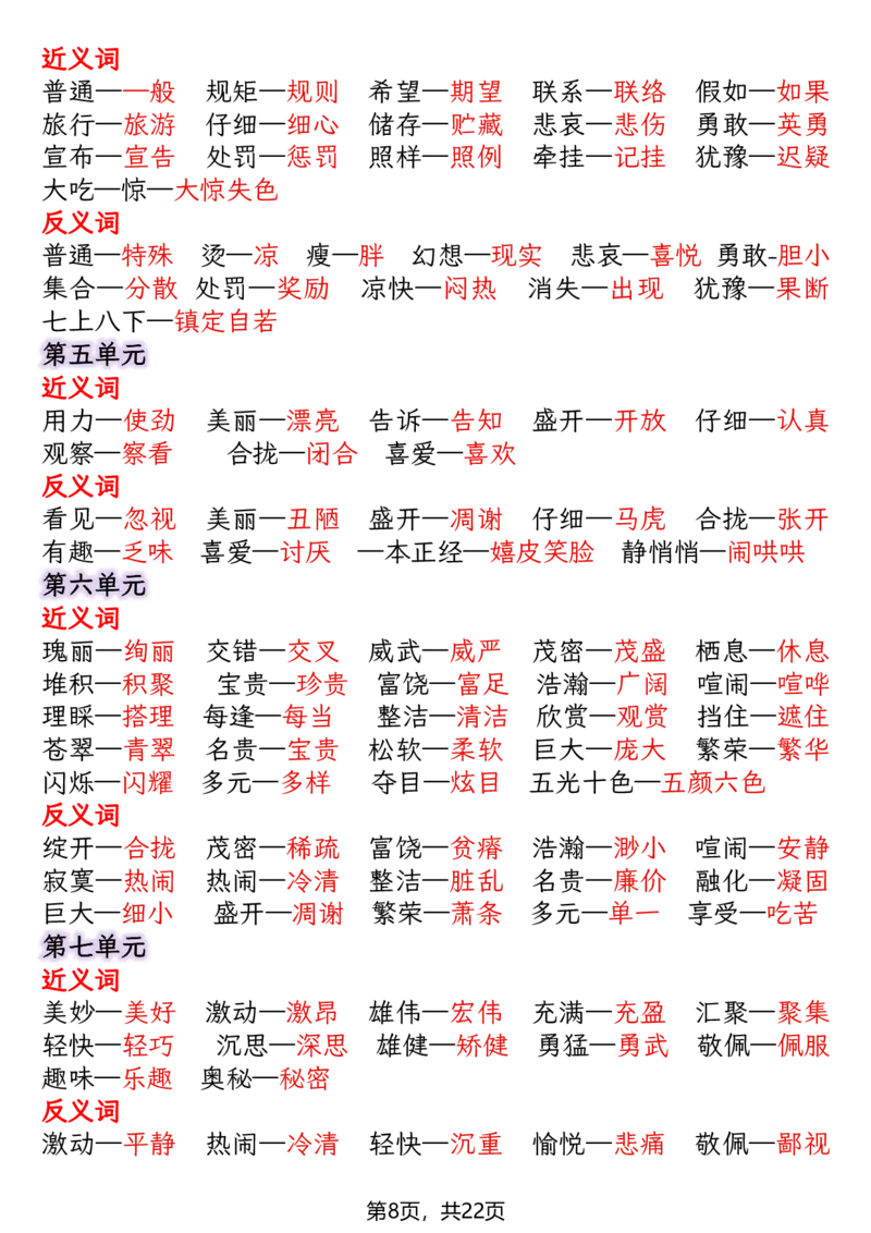 《三年级（上）语文期末复习知识点(押题考点)_赠送2026小学1-6年级资料合集(按需自取)_三年级_三年级（上）语文期末复习知识点(押题考点)》第8页预览