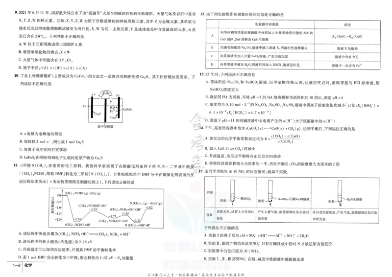 《金考卷优秀模拟试卷汇编45套全国卷化学_12.2026年4月全国各地高考模拟卷_2026天星金考卷·优秀模拟试卷汇编45套_2023版》第4页预览