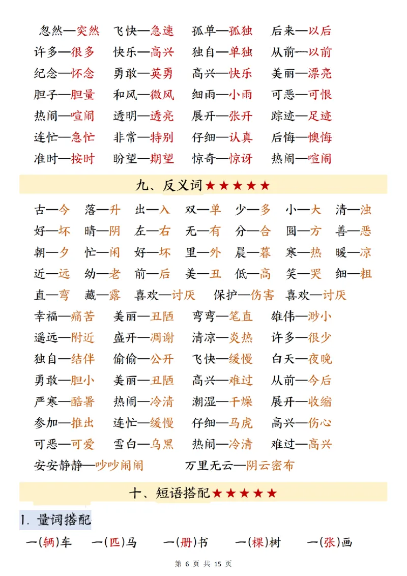 《一年级（下）语文寒假预习知识点汇总_赠送2026小学1-6年级资料合集(按需自取)_一年级_一年级（下）语文寒假预习知识点汇总》第6页预览