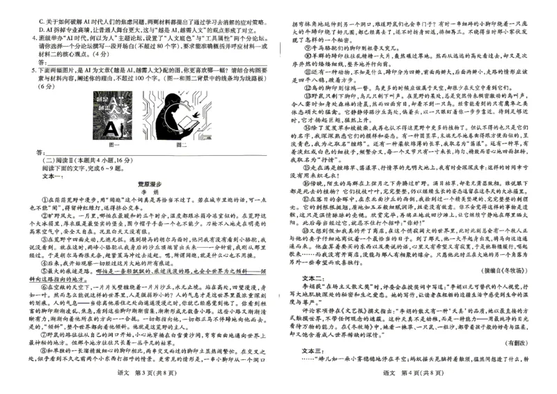 《语文试题_2024-2027高三（6-6月题库）_2026年05月高三试卷_260509河南省新乡市2026届高三模拟考试三模（全科）_试题》第2页预览