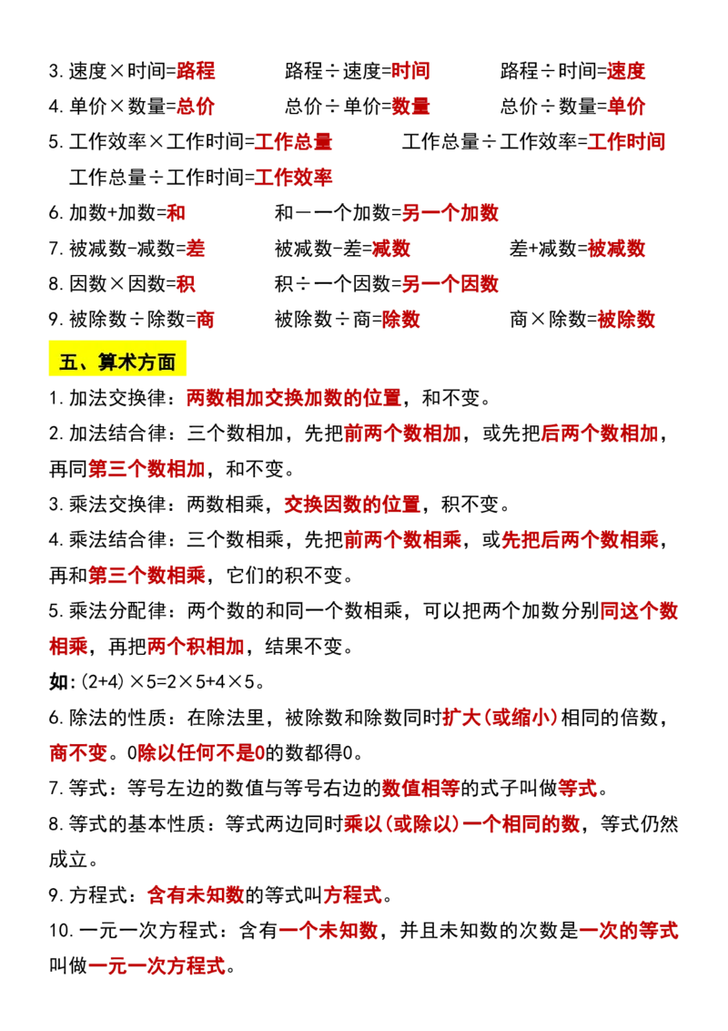 《六年级（下）数学重点必背公式概念汇总_赠送2026小学1-6年级资料合集(按需自取)_六年级_六年级（下）数学重点必背公式概念汇总》第3页预览