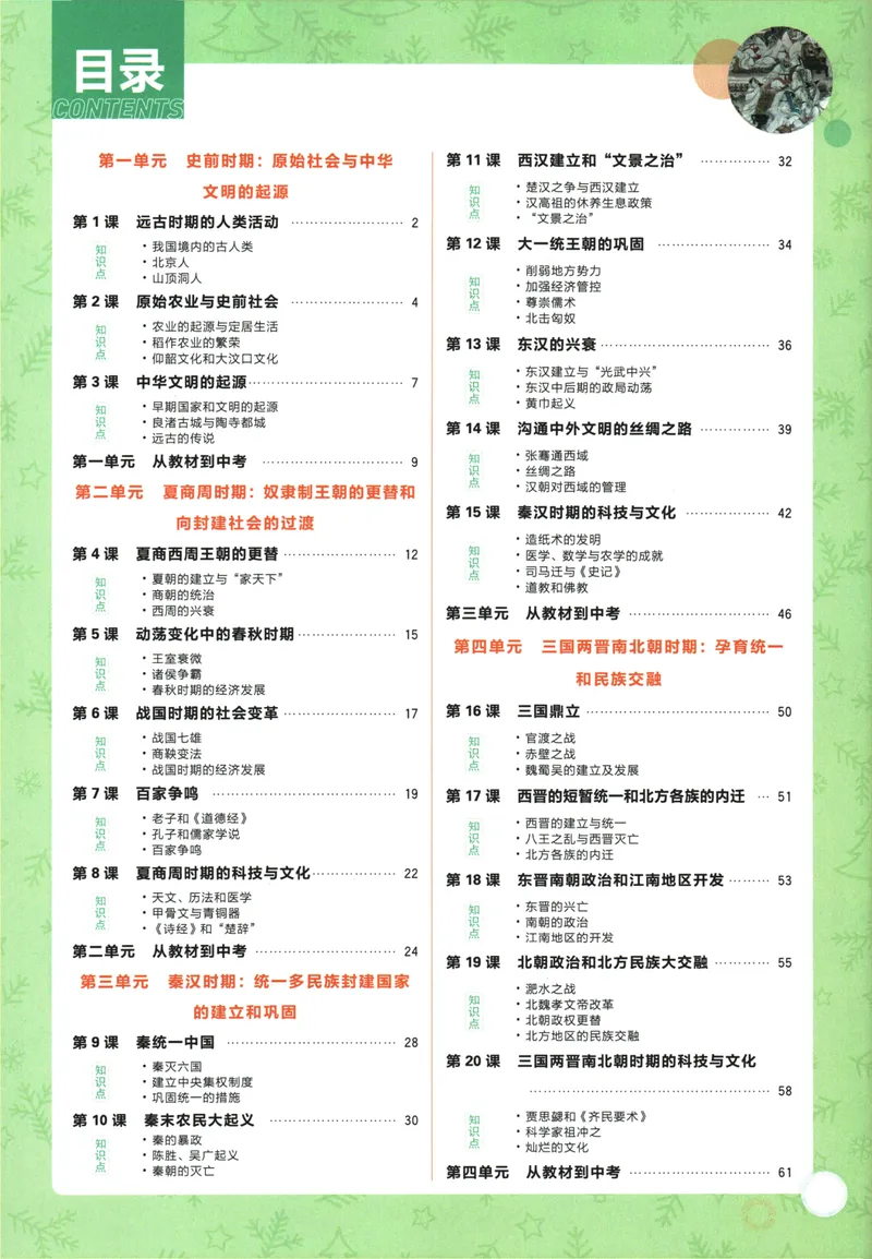 《25版初中必刷题历史7上(人教版)狂K重点_初中全科目同步习题+精品试卷（7-9年级）_25秋初中历史《同步习题+精品试卷》_上册_《初中必刷题》2025秋》第4页预览