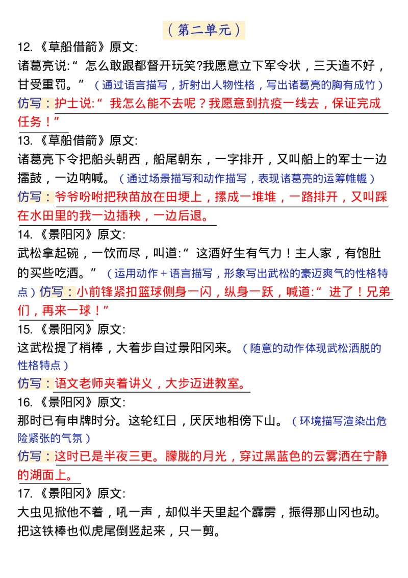 《五年级(下）语文1-8单元重点句子仿写_赠送2026小学1-6年级资料合集(按需自取)_五年级_五年级(下）语文1-8单元重点句子仿写》第4页预览