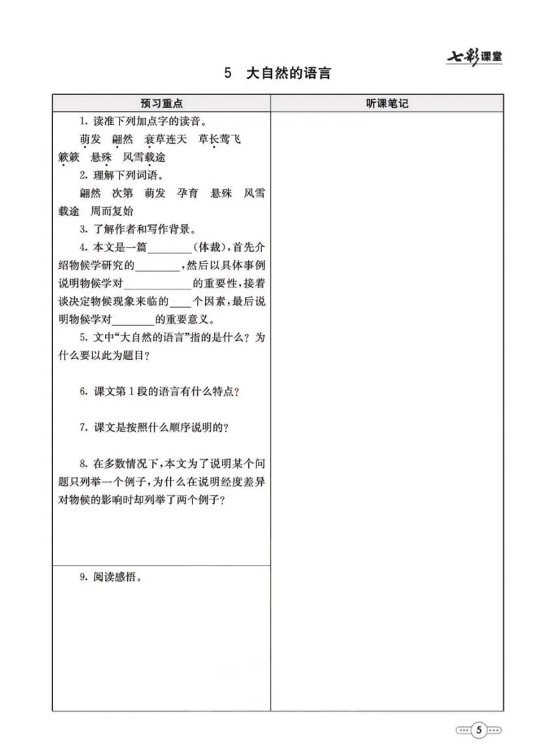 《统编版语文八年级下册预习卡_初中《预习卡》_初中语文》第6页预览