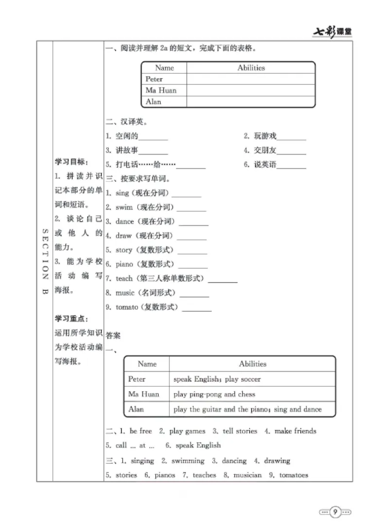 《6b_初中《预习卡》_初中英语_初中英语预习卡（鲁教版）》第10页预览