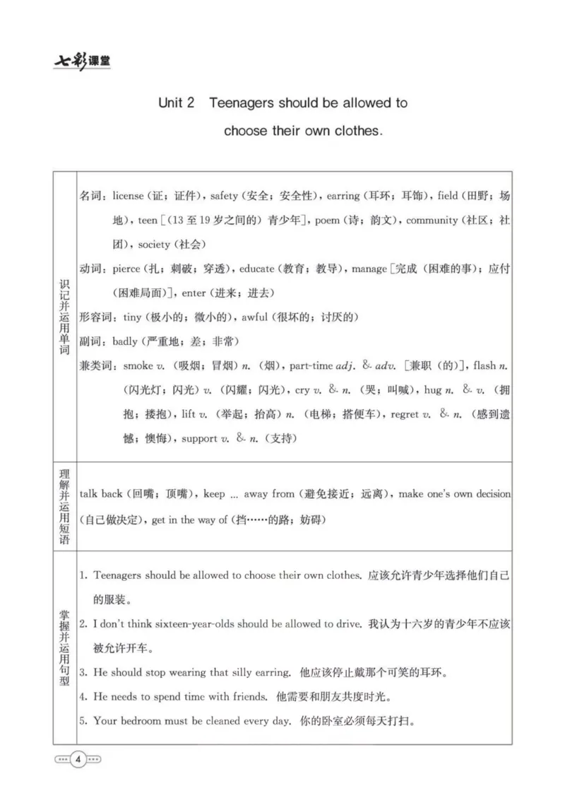 《9b_初中《预习卡》_初中英语_初中英语预习卡（鲁教版）》第5页预览