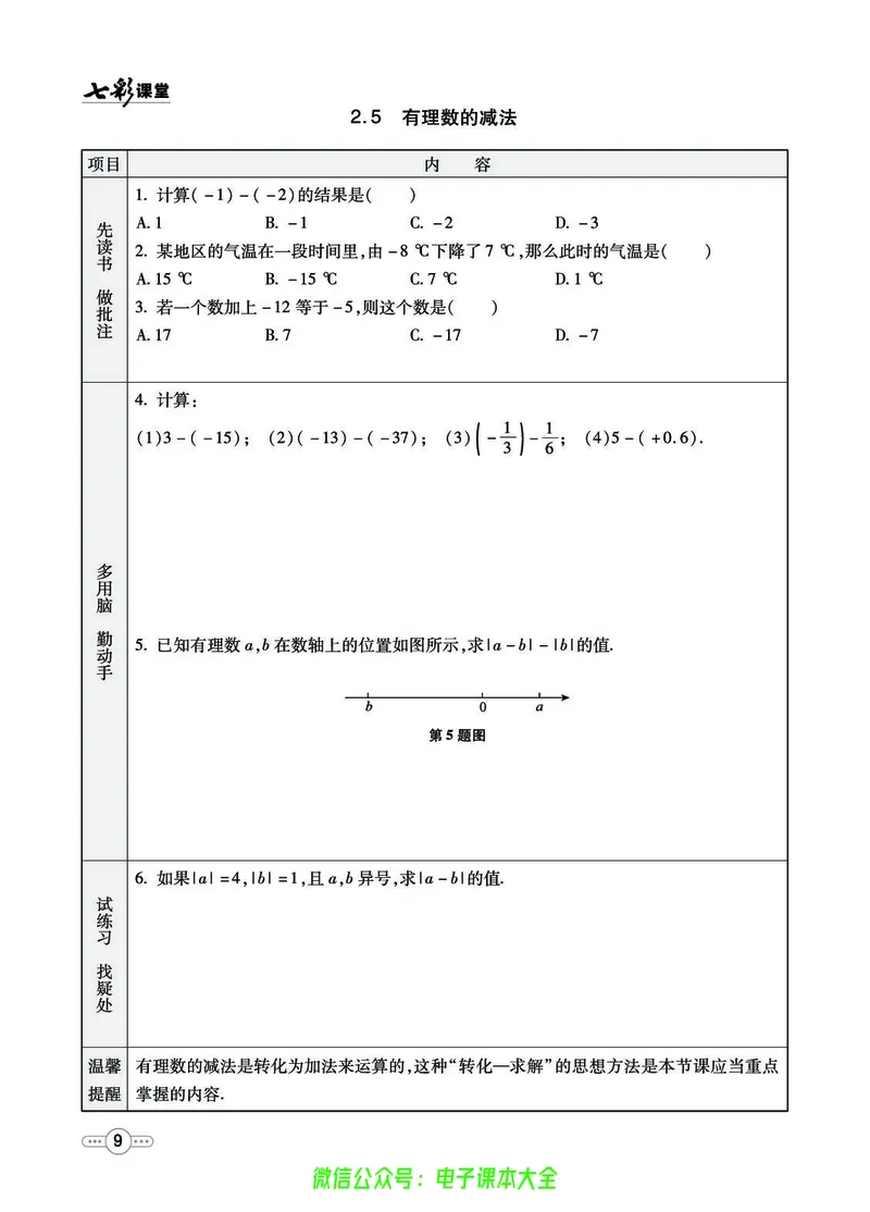《数学鲁教版6a预习卡_初中《预习卡》_初中数学_初中数学预习卡(鲁教版)》第10页预览
