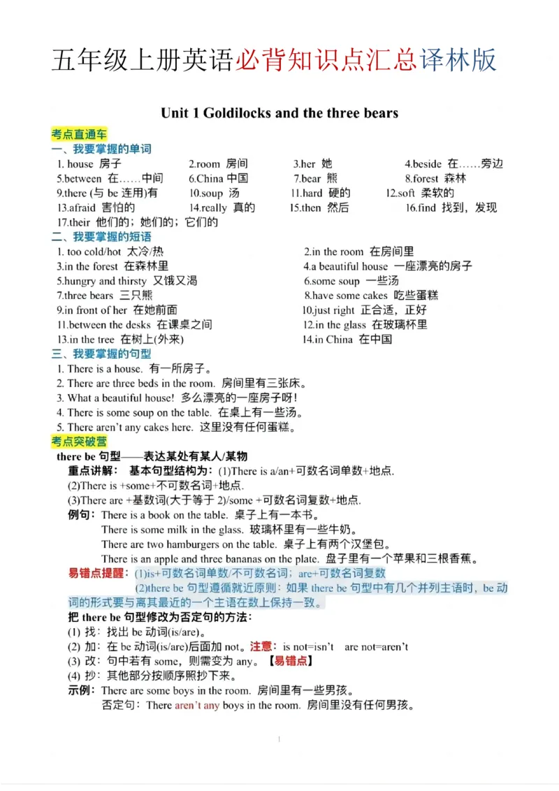 《五年级（上）英语必背知识单《译林版》_赠送2026小学1-6年级资料合集(按需自取)_五年级_五年级（上）英语必背知识单《译林版》》第1页预览