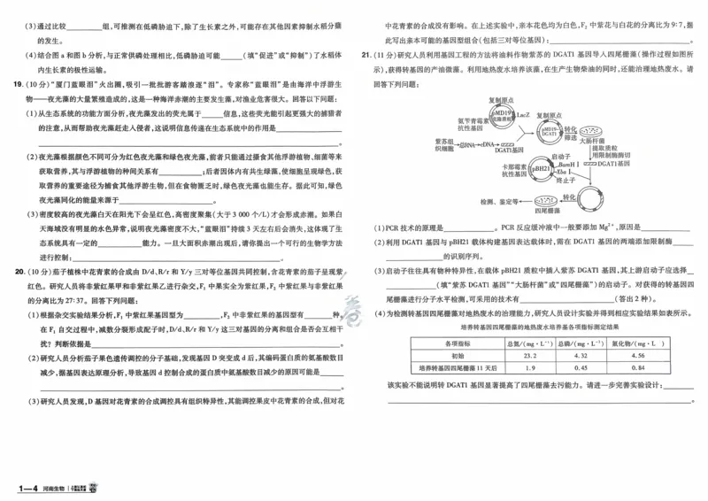 《生物（河南版）_12.2026年4月全国各地高考模拟卷_2026天星金考卷·优秀模拟试卷汇编45套_2026版《金考卷45套》（河南版）》第6页预览