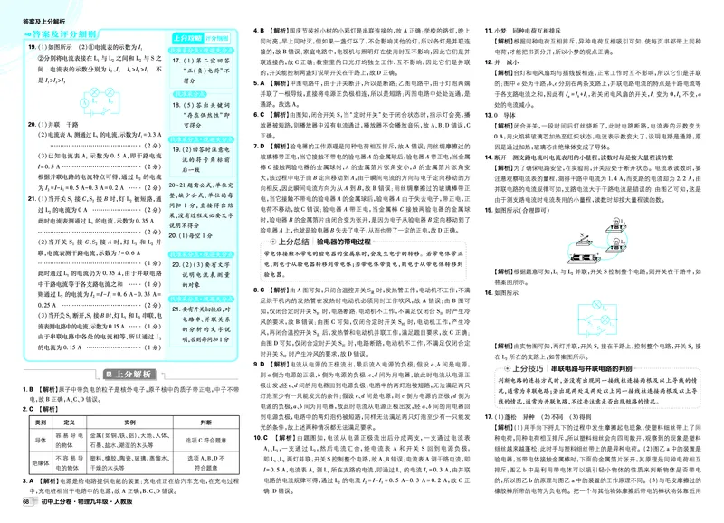 《2026《初中上分卷•物理》9全(RJ)答案解析_2026版初中《必刷题上分卷》9年级上册（7科全套）》第7页预览
